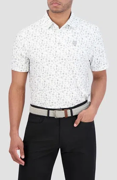Ben Sherman Mixed Print Stretch Tech Polo