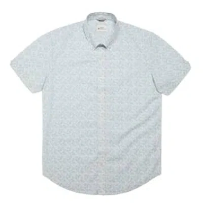 Ben Sherman Optic Geo Print Short Sleeve Shirt In Blue