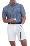 Ben Sherman Optic Geo Tech Jersey Golf Polo In Navy