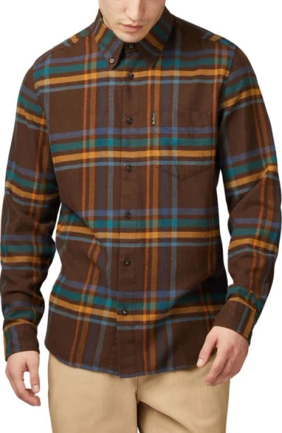 BEN SHERMAN BEN SHERMAN OVERSIZE PLAID COTTON BLEND FLANNEL BUTTON-DOWN SHIRT