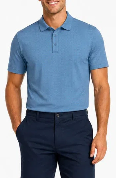 Ben Sherman Performance Stipple Spot Tech Jersey Polo In Blue