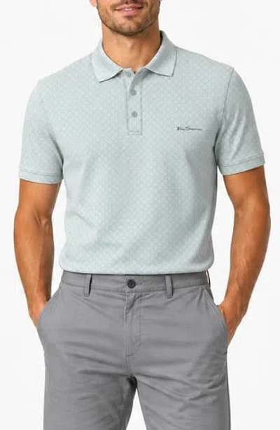Ben Sherman Performance Stipple Spot Tech Jersey Polo In Gray