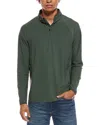 Ben Sherman Pique 1/4-zip Pullover In Green