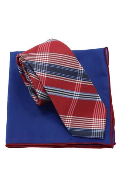 Ben Sherman Plaid Tie & Pocket Square Box Set