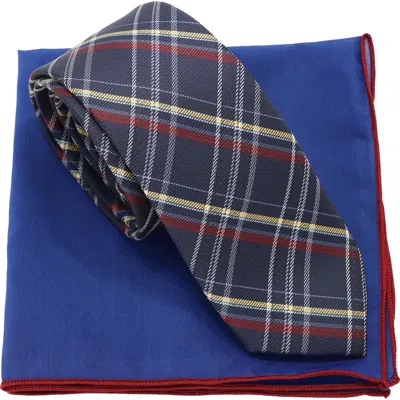 Ben Sherman Plaid Tie & Pocket Square Box Set