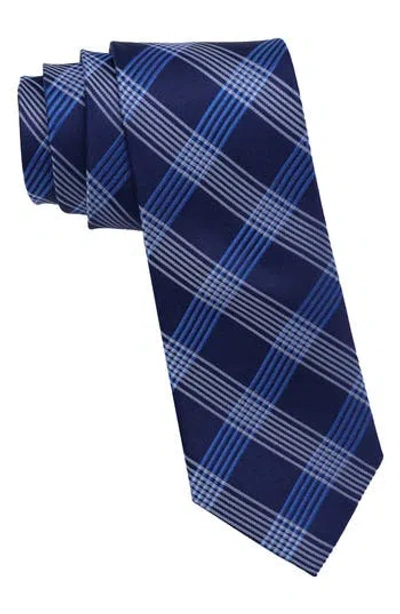 Ben Sherman Plaid Tie In Blue