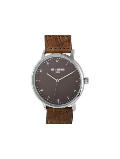 Pre-owned Ben Sherman Portobello Heritage 41mm In Brown