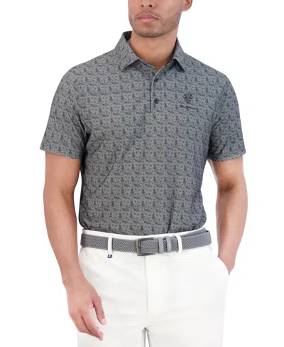 Ben Sherman Psychedelic Helmet Tech Jersey Sports Fit Polo In Black