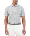Ben Sherman Psychedelic Helmet Tech Jersey Sports Fit Polo In Light Grey