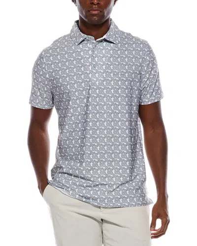 Ben Sherman Psychedelic Hemlet Tech Jersey Sports Fit Polo Shirt In Gray