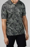 BEN SHERMAN PSYCHEDELIC SWIRL PRINT CAMP SHIRT