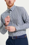 Ben Sherman Regular Fit Floral Organic Cotton Button-down Oxford Shirt In Ivory