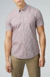 BEN SHERMAN REGULAR FIT GINGHAM SHORT SLEEVE BUTTON-DOWN SHIRT