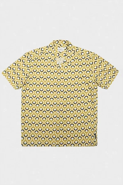 Ben Sherman Retro Geo Print Short Sleeve Shirt Top In Sunflower, Men's At Urban Outfitters