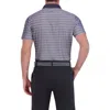 Ben Sherman Retro Geo Tech Jersey Sports Polo In Purple