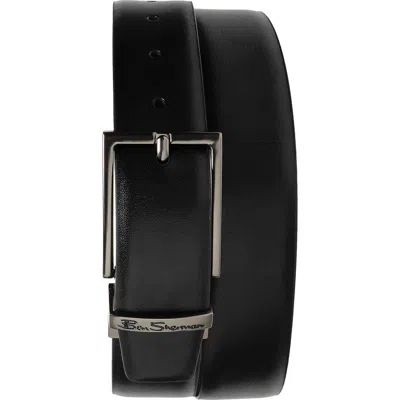 Ben Sherman Reversible Leather Belt In Brown To Black