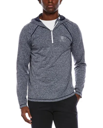 Ben Sherman Seamless Knit 1/4 Zip Hoodie In Gray