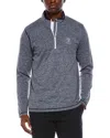 Ben Sherman Seamless Knit 1/4-zip Pullover In Blue