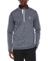 Ben Sherman Seamless Knit 1/4-zip Pullover In Gray