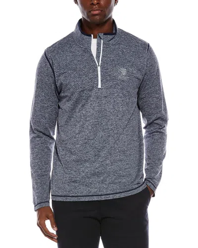 Ben Sherman Seamless Knit 1/4-zip Pullover In Gray