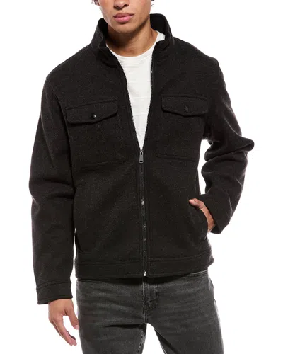 Ben Sherman Sherpa Bonded Jacket In Black
