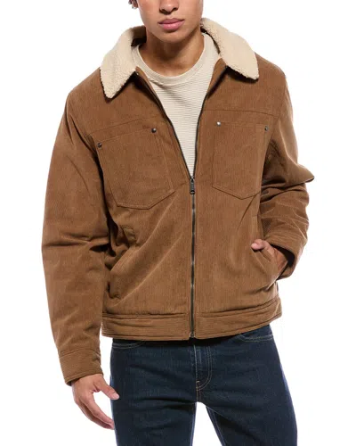 Ben Sherman Sherpa Lined Corduroy Jacket In Brown