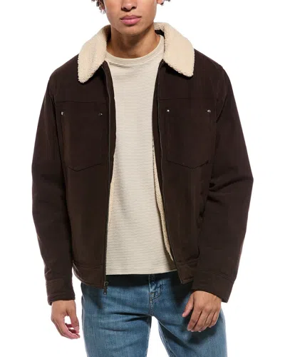 Ben Sherman Sherpa Lined Corduroy Jacket In Brown