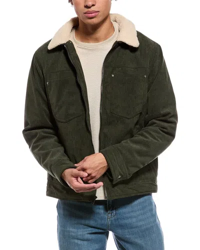 Ben Sherman Sherpa Lined Corduroy Jacket In Grey