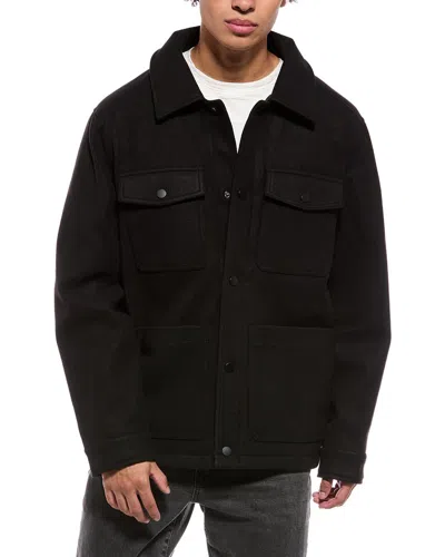 Ben Sherman Shirt Collar Jacket In Black