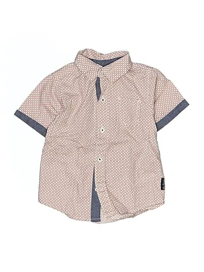 Pre-owned Ben Sherman Kids' Short Sleeve Button Down Shirt In Brown