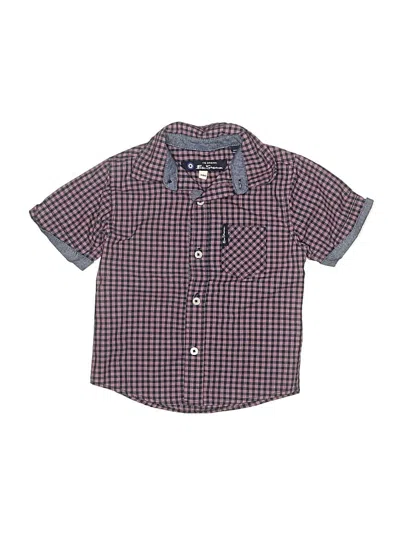Pre-owned Ben Sherman Kids' Short Sleeve Polo Shirt In Burgundy