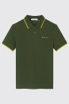 Ben Sherman Signature Cotton Pique Polo Shirt Top In Camouflage, Men's At Urban Outfitters In Camouflage