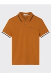 Ben Sherman Signature Cotton Pique Polo Shirt Top In Orange, Men's At Urban Outfitters