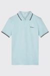 Ben Sherman Signature Cotton Pique Polo Shirt Top In Sky, Men's At Urban Outfitters