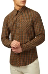 Ben Sherman Signature House Check Organic Cotton Button-down Shirt In Orange