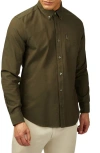 Ben Sherman Signature Organic Cotton Oxford Button-down Shirt In Camouflage