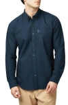 Ben Sherman Signature Organic Cotton Oxford Button-down Shirt In Dark Navy