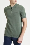 Ben Sherman Signature Organic Cotton Polo Sweater In Gray