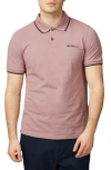 Ben Sherman Signature Tipped Organic Cotton Piqué Polo In Grape
