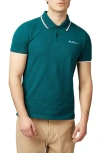 Ben Sherman Men's Signature Pique Short Sleeve Polo Shirt In Jade