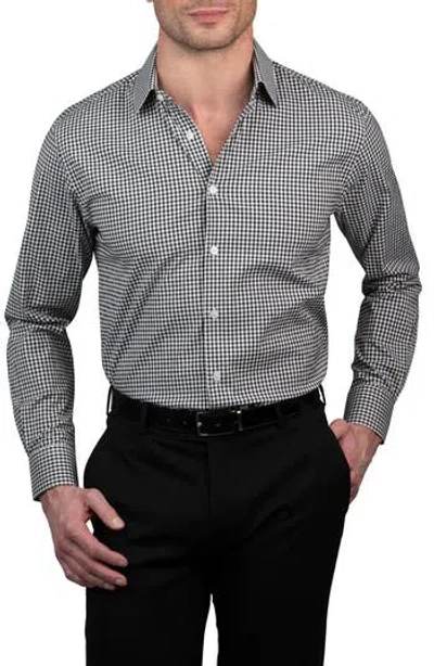 Ben Sherman Slim Fit Dress Shirt In White/black