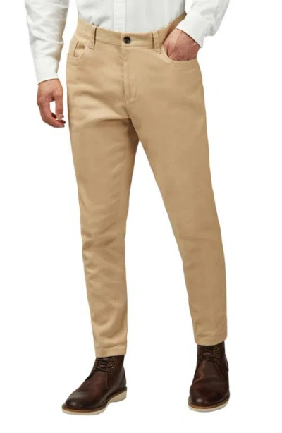 Ben Sherman Slim Tapered Leg 5-pocket Pants In Stone