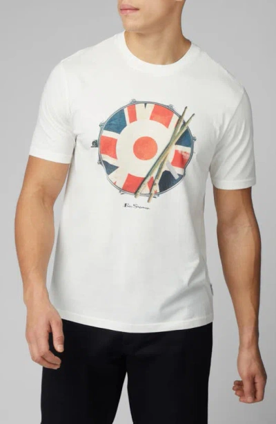 Ben Sherman Snare Target Graphic T-shirt In Snow White