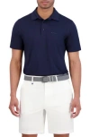 Ben Sherman Solid Tech Pique Sports Fit Polo In Blue