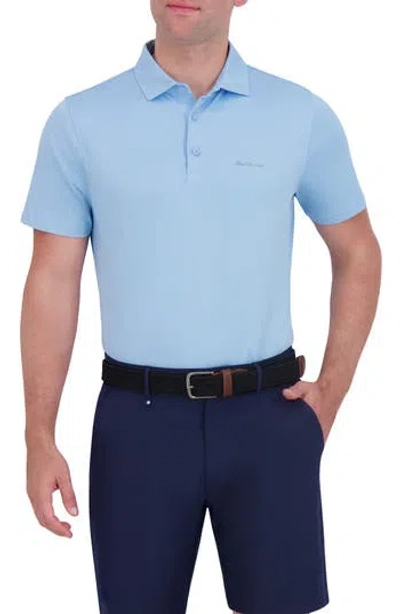 Ben Sherman Solid Tech Pique Sports Fit Polo In Placid Blue