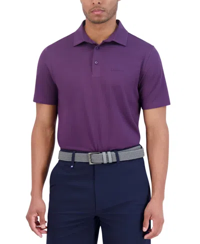 Ben Sherman Solid Tech Pique Sports Fit Polo In Plum