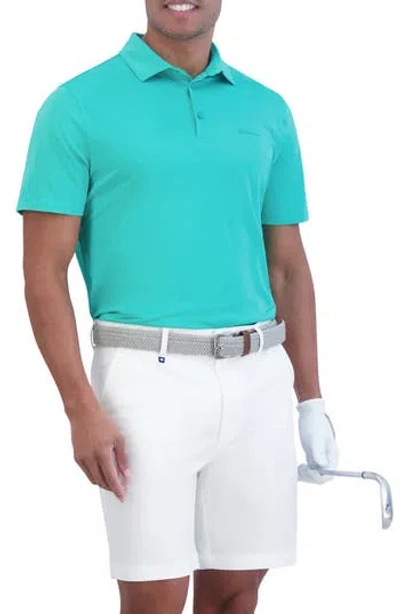 Ben Sherman Solid Tech Pique Sports Fit Polo In Pool Green