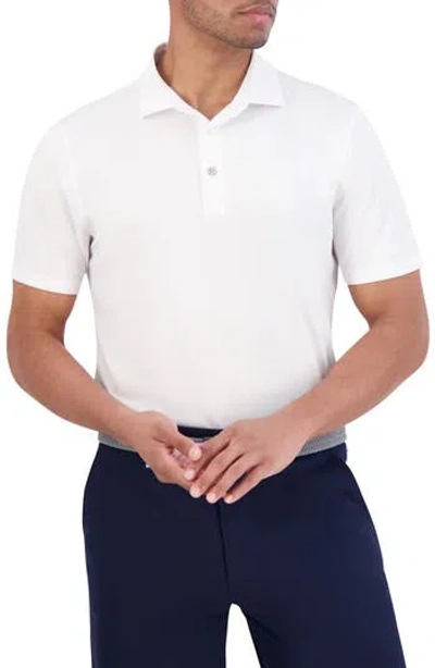 Ben Sherman Solid Tech Pique Sports Fit Polo In White