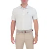Ben Sherman Split Spot Tech Jersey Golf Polo In White