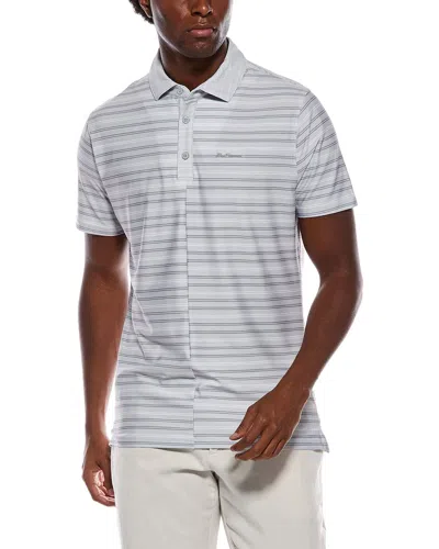 Ben Sherman Stripe Colorblock Tech Polo Shirt In Green